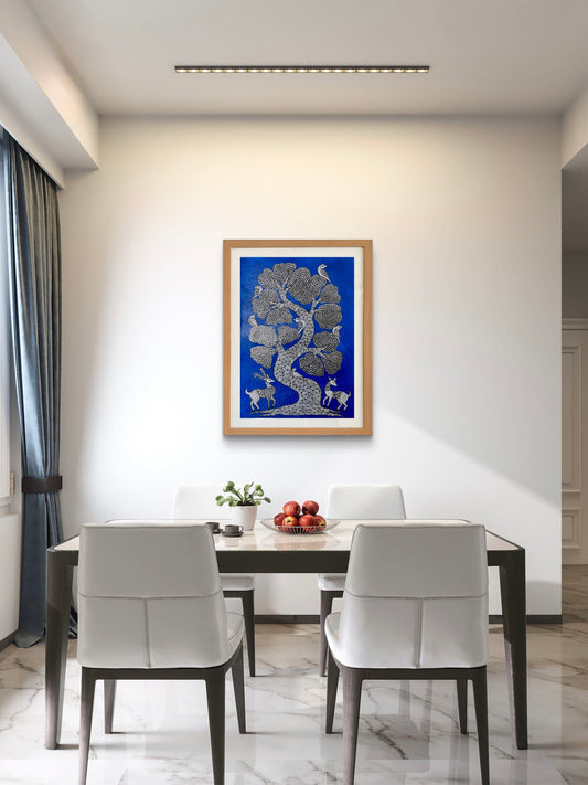 Tree of Life – Twin Deer (18 × 24 inches)