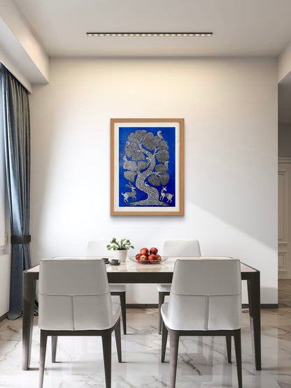 Tree of Life – Twin Deer (18 × 24 inches)