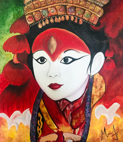 Kumari, The Living Goddess (4ft x 4ft)