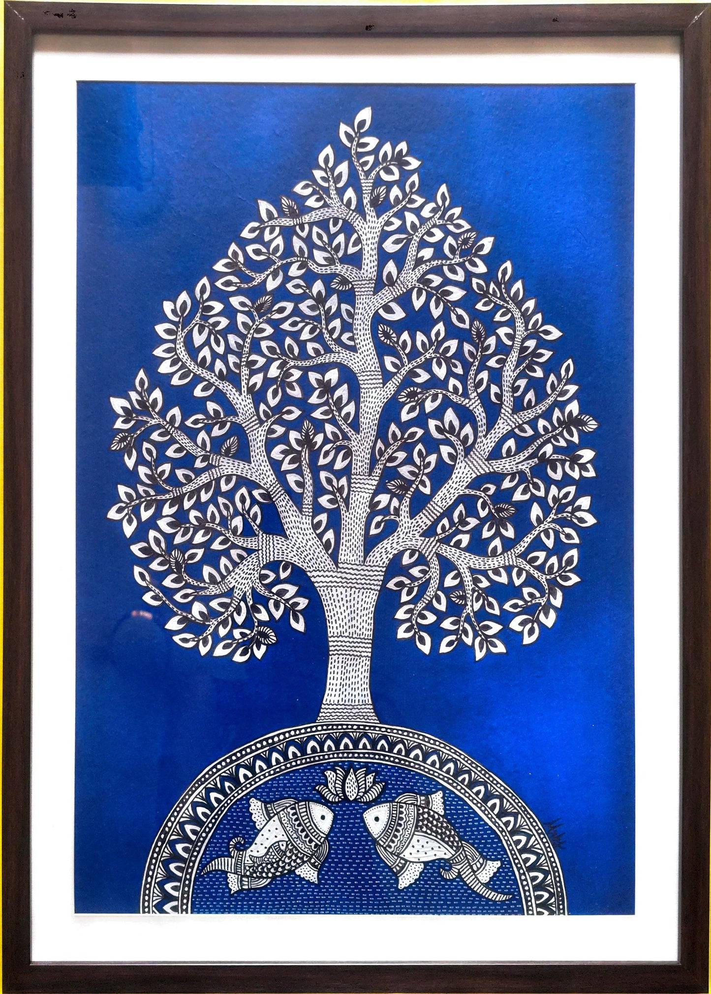 Tree of Life : Twin Fishes (19 × 25 inches including frame)