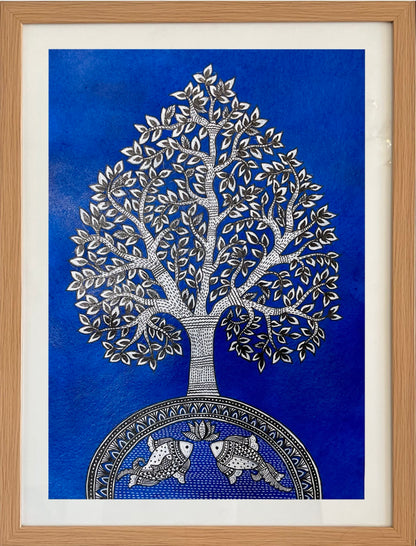 Tree of Life – Twin Fishes (18 × 24 inches)