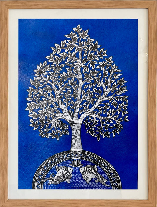 Tree of Life – Twin Fishes (18 × 24 inches)