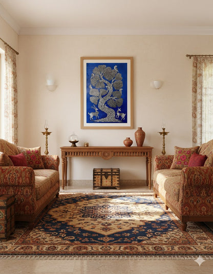 Tree of Life – Twin Deer (18 × 24 inches)