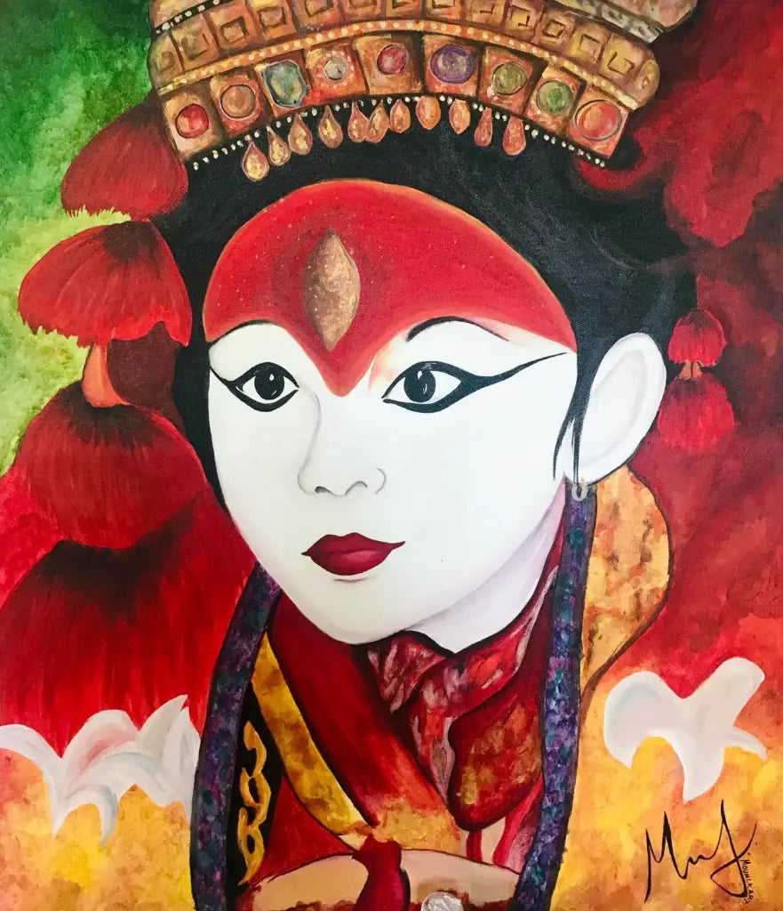 Kumari, The Living Goddess (4ft x 4ft)