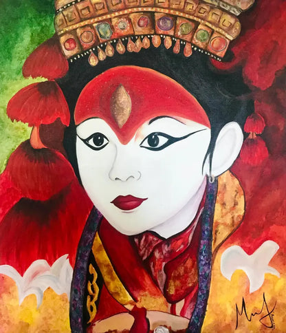 Kumari, The Living Goddess (4ft x 4ft)