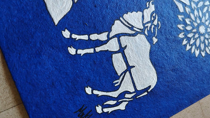 Tree of Life : Twin Cattle (19 × 25 inches including frame)