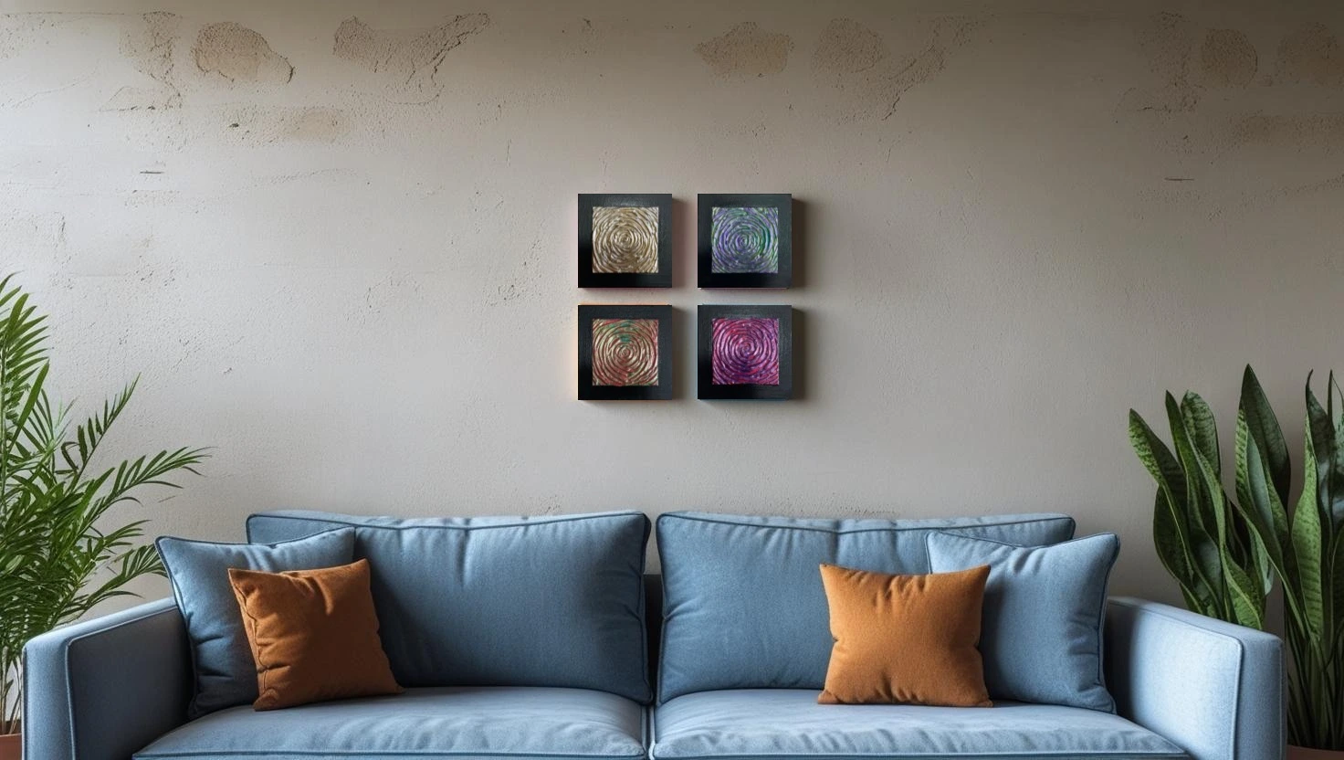 Texture Art work - Metallics Set of 4