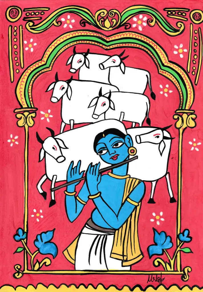 Krishna And the Cows
