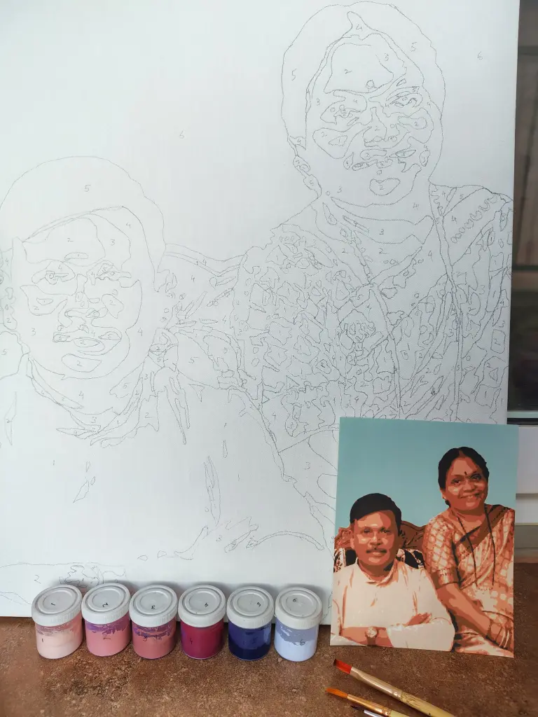 DIY ‘Paint Your Own Portrait’ Kit (A3 Single Portrait)